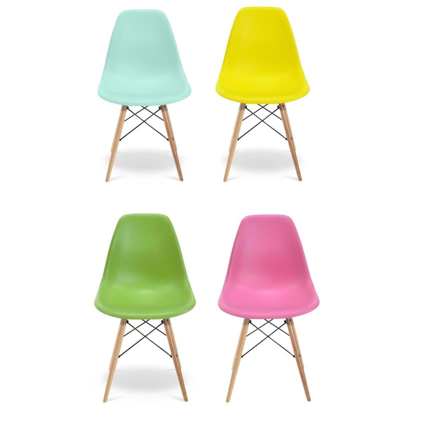 Eames Sandalye Takımı Renkli resmi